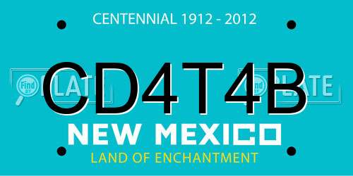 CD4T4B New Mexico License Plate
