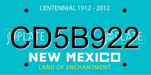 CD5B922 New Mexico License Plate