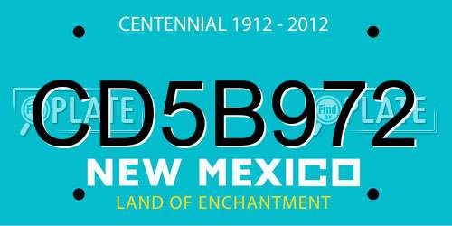 CD5B972 New Mexico License Plate