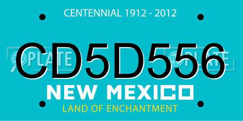 CD5D556 New Mexico License Plate