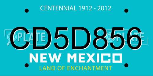 CD5D856 New Mexico License Plate