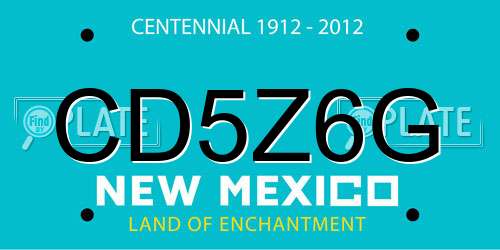 CD5Z6G New Mexico License Plate