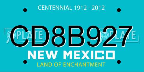 CD8B927 New Mexico License Plate