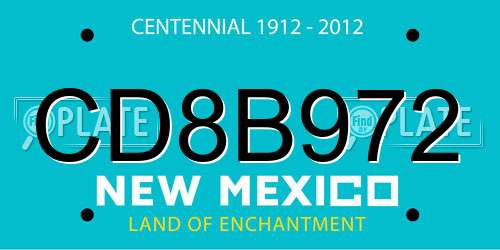 CD8B972 New Mexico License Plate