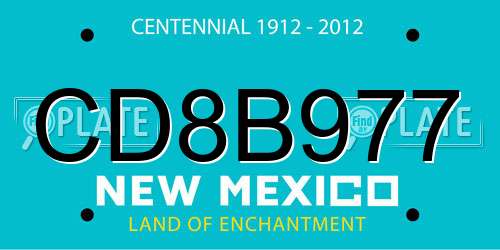 CD8B977 New Mexico License Plate