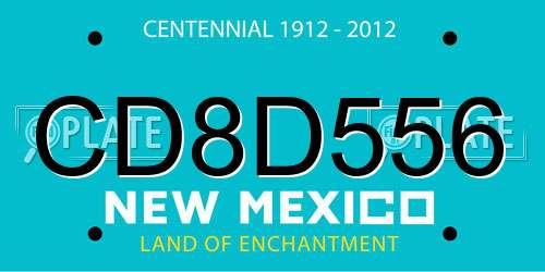 CD8D556 New Mexico License Plate