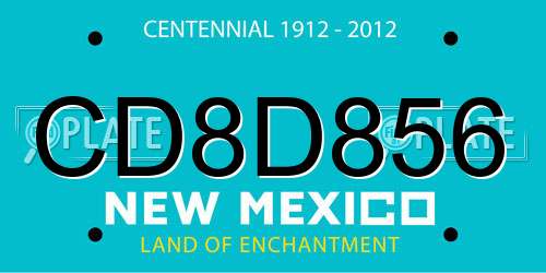 CD8D856 New Mexico License Plate