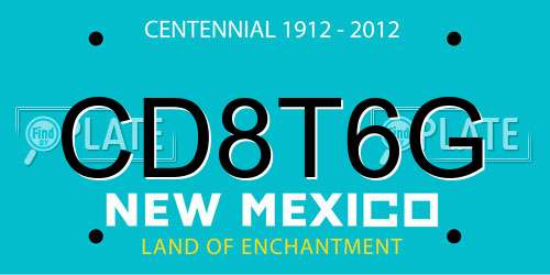 CD8T6G New Mexico License Plate