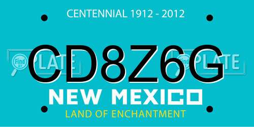 CD8Z6G New Mexico License Plate
