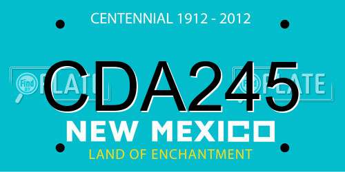 CDA245 New Mexico License Plate
