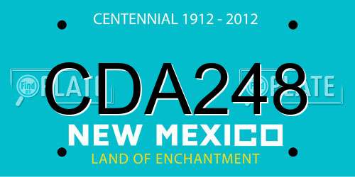 CDA248 New Mexico License Plate