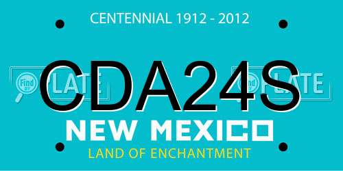 CDA24S New Mexico License Plate