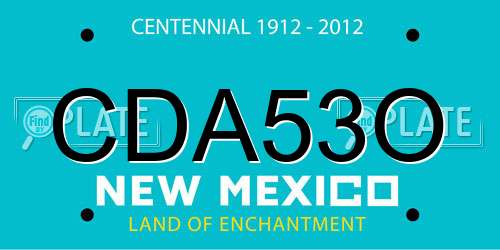 CDA53O New Mexico License Plate