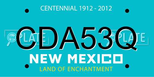 CDA53Q New Mexico License Plate