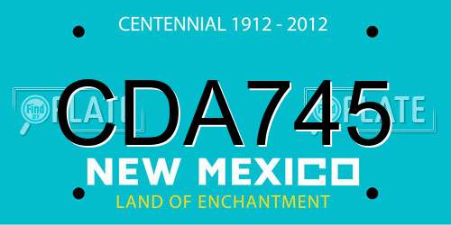 CDA745 New Mexico License Plate