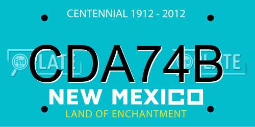 CDA74B New Mexico License Plate