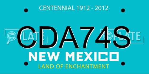 CDA74S New Mexico License Plate