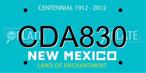CDA830 New Mexico License Plate