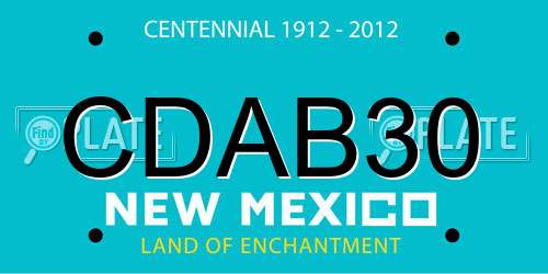 CDAB30 New Mexico License Plate