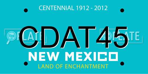 CDAT45 New Mexico License Plate