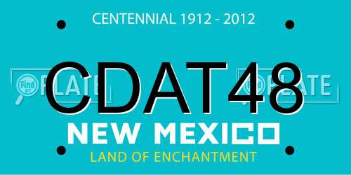 CDAT48 New Mexico License Plate