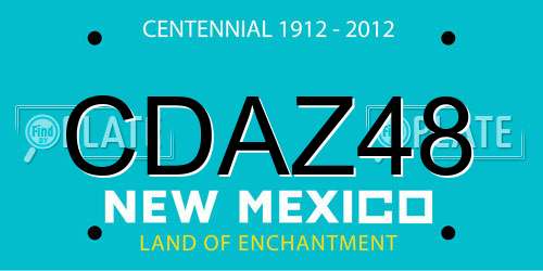 CDAZ48 New Mexico License Plate