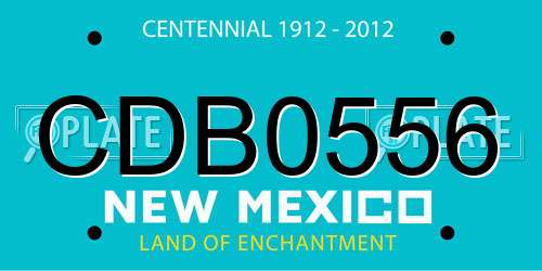CDB0556 New Mexico License Plate