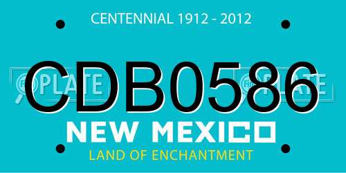 CDB0586 New Mexico License Plate