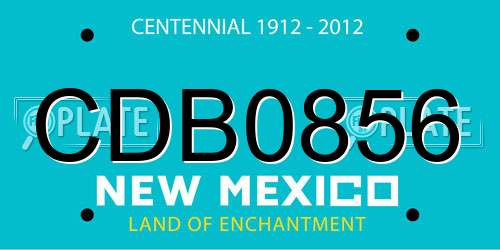 CDB0856 New Mexico License Plate