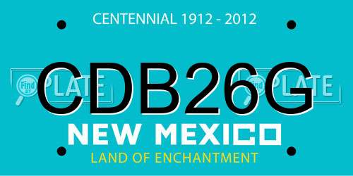 CDB26G New Mexico License Plate
