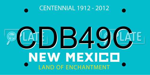 CDB49C New Mexico License Plate