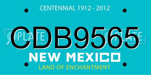 CDB9565 New Mexico License Plate