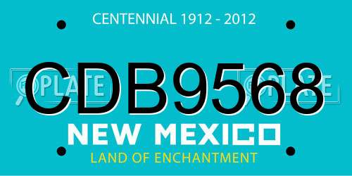 CDB9568 New Mexico License Plate