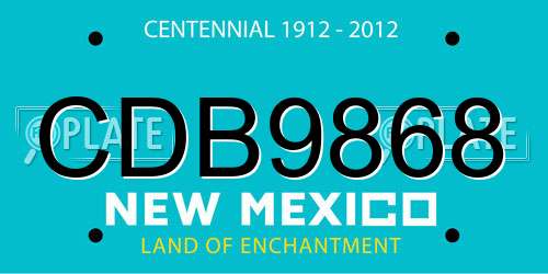 CDB9868 New Mexico License Plate