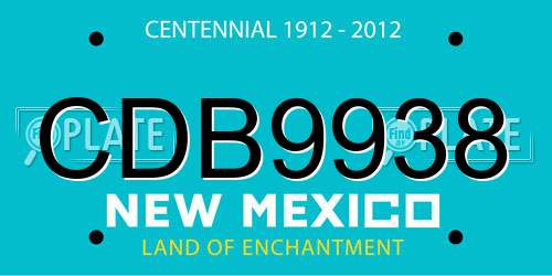 CDB9938 New Mexico License Plate