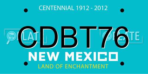 CDBT76 New Mexico License Plate
