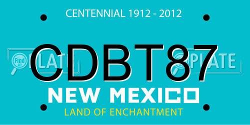 CDBT87 New Mexico License Plate
