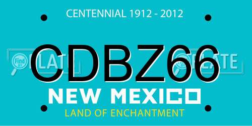 CDBZ66 New Mexico License Plate