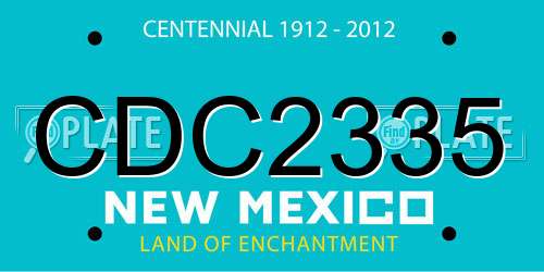 CDC2335 New Mexico License Plate
