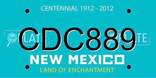CDC889 New Mexico License Plate
