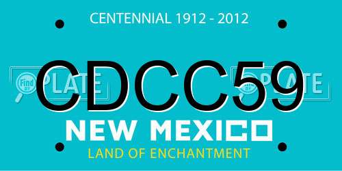 CDCC59 New Mexico License Plate
