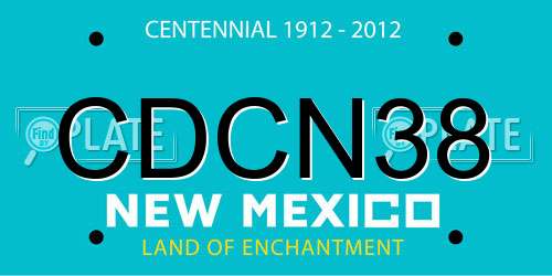 CDCN38 New Mexico License Plate