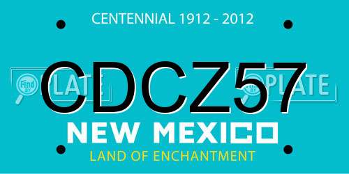CDCZ57 New Mexico License Plate