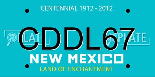 CDDL67 New Mexico License Plate