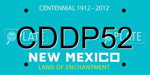 CDDP52 New Mexico License Plate