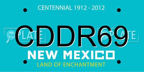CDDR69 New Mexico License Plate