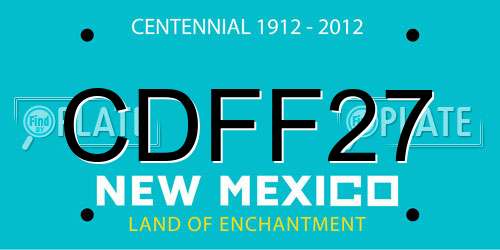 CDFF27 New Mexico License Plate