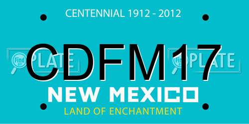 CDFM17 New Mexico License Plate