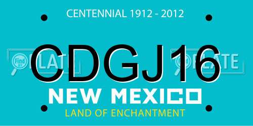 CDGJ16 New Mexico License Plate