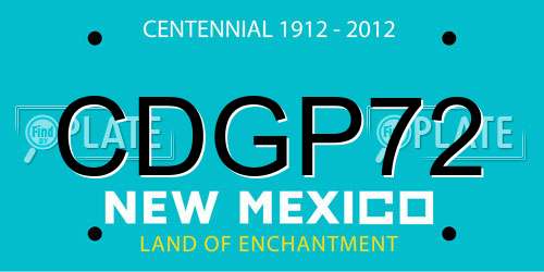 CDGP72 New Mexico License Plate